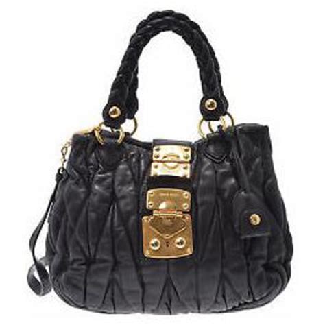 vintage black miu miu bag|Vintage Miu Miu Handbag .